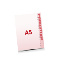1 Perforationslinie  A5 (148x210mm) Flugblätter mit bis zu  6 Druckfarben drucken einseitiger Online-Druck Flugblätter mit Perforierung