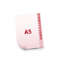 1 Perforationslinie  A5 (148x210mm) Flugblätter mit bis zu  6 Druckfarben drucken beidseitiger Online-Druck Flugblätter mit Perforierung