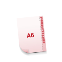 1 Perforationslinie  A6 (105x148mm) Flugblätter mit bis zu  6 Druckfarben drucken beidseitiger Online-Druck Flugblätter mit Perforierung