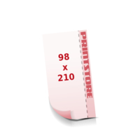 1 Perforationslinie  DIN Lang (98x210mm) Flugblätter mit bis zu  6 Druckfarben drucken beidseitiger Online-Druck Flugblätter mit Perforierung