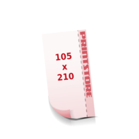 1 Perforationslinie  DIN Lang (105x210mm) Flugblätter mit bis zu  6 Druckfarben drucken beidseitiger Online-Druck Flugblätter mit Perforierung