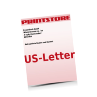  US-Letter (216x279mm) Personalisierung, CMYK der Euroskala Briefpapiere mit bis zu  6 Druckfarben drucken einseitiger Druck einseitige Personalisierung
