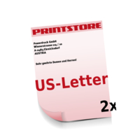 US-Letter (216x279mm) Personalisierung, CMYK der Euroskala Briefpapiere mit bis zu  6 Druckfarben drucken beidseitiger Druck beidseitige Personalisierung