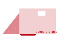 eingeklebte Visitenkarten Tasche Stanzwerkzeug 36080-B-(0)-48.0 Mappen-Füllhöhe: 0mm Flügelmappen einseitig drucken & stanzen