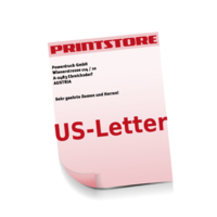  US-Letter (216x279mm) Personalisierung, CMYK der Euroskala Digitaldruck Briefpapiere Digitaldruck 1- oder 4-färbig drucken beidseitiger Druck einseitige Personalisierung