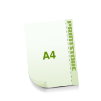 1 Perforationslinie  A4 (210x297mm) Flyer mit bis zu  6 Druckfarben bedrucken beidseitiger Flyerdruck Flyer mit Perforierung