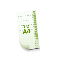 5 Perforationslinien  ½ A4 (105x297mm) Flyer mit bis zu  6 Druckfarben bedrucken beidseitiger Flyerdruck Flyer mit Perforierung