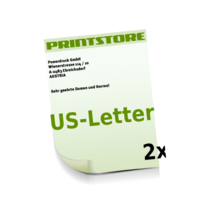  US-Letter (216x279mm) Personalisierung, Schwarz der Euroskala Geschäftspapiere mit bis zu  6 Druckfarben bedrucken beidseitiger Druck beidseitige Personalisierung