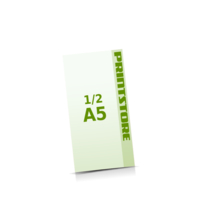  ½ A5 (74x210mm) Flyer mit bis zu  5 Druckfarben bedrucken einseitiger Flyerdruck