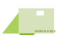 eingeklebte Visitenkarten Tasche Stanzkontur 36080-B-(0)-48.0 Mappen-Füllhöhe: 0mm Mappen einseitig drucken stanzen, kleben & falten