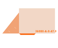 eingeklebte Dreiecks Tasche Stanzform 36080-A-(0)-47.0 Mappen-Füllhöhe: 0mm Flügelmappen beidseitig drucken stanzen, kleben & falten
