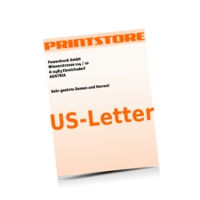  US-Letter (216x279mm) Personalisierung, CMYK der Euroskala Briefpapiere mit bis zu  6 Druckfarben drucken einseitiger Druck einseitige Personalisierung