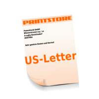  US-Letter (216x279mm) Personalisierung, Schwarz der Euroskala Briefpapiere mit bis zu  6 Druckfarben drucken beidseitiger Druck einseitige Personalisierung