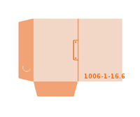 eingeklebte Visitenkarten Tasche Stanzform 1006-(1)-16.6 Mappen-Füllhöhe: 6mm Mappen einseitig drucken & stanzen