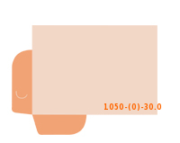 eingeklebte Dreiecks Tasche Stanzform 1050-(0)-30.0 Mappen-Füllhöhe: 0mm Mappen einseitig drucken & stanzen