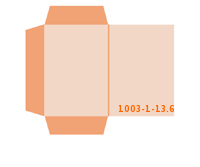 eingeklebte Visitenkarten Tasche Stanzform 1003-(1)-13.6 Mappen-Füllhöhe: 6mm Angebotsmappen einseitig drucken stanzen & falten