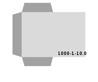 Dreiecks PP-Taschen in die Mappen einkleben Stanzkontur 1000-(1)-10.0 Mappen-Füllhöhe: 0mm beidseitig bedruckte Mappen gestanzt & gefaltet