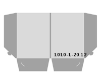 Dreiecks PP-Taschen in die Mappen einkleben Stanzkontur 1010-(1)-20.12 Mappen-Füllhöhe: 12mm beidseitig bedruckte Mappen gestanzt & gefaltet