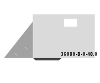 Dreiecks PP-Taschen in die Angebotsmappen einkleben Stanzform 36080-B-(0)-48.0 Flügelmappen-Füllhöhe: 0mm beidseitig bedruckte Flügelmappen gestanzt, geklebt & gefaltet