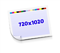 Druckform  1-6 färbige Schöndrucke nutzenmontierter Standbogen Bogenformat 720x1020mm einseitig bedruckte Plano-Druckbogen