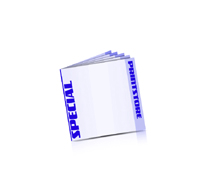 Sonder-Klebefalz Prospekt  10 Seiten  148x148mm   4 färbiger Prospektdruck