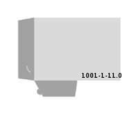 Stanzform 1001-(1)-11.0 Mappen-Füllhöhe: 0mm einseitig bedruckte, gestanzte Mappen