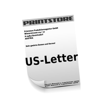  US-Letter (216x279mm) Personalisierung, CMYK der Euroskala Digitaldruck Briefbogen Digitaldruck 1- oder 4-färbig herstellen beidseitig bedruckte Digitaldruck Briefbogen einseitig personalisiert