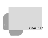 Stanzkontur 1050-(0)-30.0 Präsentationsmappen-Füllhöhe: 0mm einseitig bedruckte, gestanzte Präsentationsmappen
