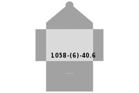 Stanzkontur 1058-(6)-40.6 Präsentationsmappen-Füllhöhe: 6mm einseitig bedruckte, gestanzte Präsentationsmappen