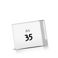 35 Blatt per Block einseitig bedruckter Schreibblock