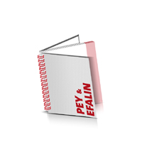  Hardcover Kataloge drucken Efalin oder Pey Buchüberzug Drahtkammbindung Quadratformat