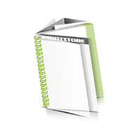  Zeitschriften bedrucken  1 PVC Titelblatt und  1 PVC Endblatt Deck-Blatt  2 Seiten Schluss-Blatt  6 Seiten Wire-O Bindung Zeitschriften mit Draht-Kamm links Hochformat