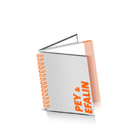  Hardcover Geschäftsberichte drucken Efalin oder Pey Deckeleinband Wire-O Bindung Quadratformat