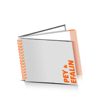  Hardcover Geschäftsberichte drucken Efalin oder Pey Deckeleinband Wire-O Bindung Querformat