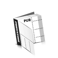 Perforiertes Couponheft  4 Seiten Umschlag  4 x perforieren PUR-Klebebindungen