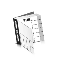Perforiertes Couponheft  4 Seiten Umschlag  6 x perforieren PUR-Klebebindungen