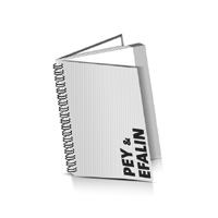 Hardcover Katalog Efalin oder Pey Buchdecke Wire-O-Bindungen Hochformate