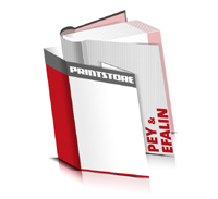  Books printing Efalin Overlay Pey Overlay printed Endpaper Front & Endpaper Back round spine threadbinding Brochureprint im Portrait