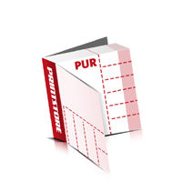  perforate Voucher Books printing  4 Pages Cover  6 perforationslines $PUR-Perfect Bound