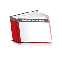  Books printing Paper Overlay straight spine threadbinding Brochureprint im Landscape