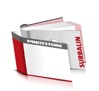  Books printing Surbalin Overlay printed Endpaper Front & Endpaper Back round spine threadbinding Brochureprint im Landscape