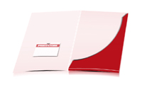  Presentation folders printing punch, glue & fold Complimentcards-bag one side Presentation folders glosed A4 oversize