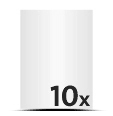 Express-Digitaldruck Notizblöcke drucken 10 Sorten Digitaldruck Notizblöcke im preiswerten Zusammendruck drucken 45 Blatt per Block  A7 (74x105mm)  1/0-färbig, Schwarz Leimung an der Kopfseite