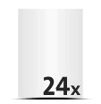 Flyer bedrucken & perforieren 24 Sorten Flyer im günstigen Zusammendruck bedrucken  DIN Lang (98x210mm)  1/0-färbig, Schwarz