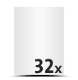 Express-Blöcke drucken 32 Sorten Blöcke im günstigen Zusammendruck drucken 100 Blatt per Block  A7 (74x105mm)  4/0-färbig, CMYK Leimung an der Kopfseite