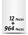  4 Seiten Buchdeckenbezug  4 Seiten Vorsatz 964 Seiten Buchblock  4 Seiten Nachsatz Vorsatz & Nachsatz unbedruckt