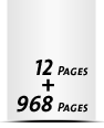  4 Seiten Buchdeckenbezug  4 Seiten Vorsatz 968 Seiten Buchblock  4 Seiten Nachsatz Vorsatz & Nachsatz bedruckt