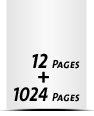  4 Seiten Buchdeckenbezug  4 Seiten Vorsatz 1024 Seiten Buchblock  4 Seiten Nachsatz Vorsatz & Nachsatz bedruckt