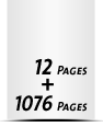  4 Seiten Buchdeckenbezug  4 Seiten Vorsatz 1076 Seiten Buchblock  4 Seiten Nachsatz Vorsatz & Nachsatz bedruckt