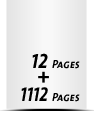  4 Seiten Buchdeckenbezug  4 Seiten Vorsatz 1112 Seiten Buchblock  4 Seiten Nachsatz Vorsatz & Nachsatz unbedruckt